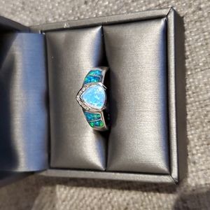 Opal ring in silver
